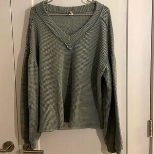Boutique Waffle Knit Top